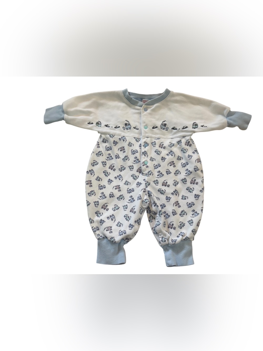 VTG Gymboree rainbow tag LAYETTE baby boy trains newborn